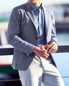 【ドゥクラッセ/DoCLASSE / MEN】のALBINIプレミアムクールジャケット 人気、トレンドファッション・服の通販 founy(ファニー) ファッション Fashion メンズファッション MEN NEW・新作・新着・新入荷 New Arrivals イタリア Italy ジャケット Jacket ベスト Vest メンズ Mens thumbnail ライトネイビー|ID: prp329100004433451 ipo3291000000030967954