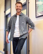 【ドゥクラッセ/DoCLASSE / MEN】のクールマックス・リネン混・涼感シャツ 長袖 人気、トレンドファッション・服の通販 founy(ファニー) ファッション Fashion メンズファッション MEN クール Cool フィット Fit メンズ Mens ヨーク Yoke リネン Linen 長袖 Long Sleeve thumbnail ネイビーパターン|ID: prp329100004433459 ipo3291000000030968016