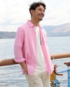 【ドゥクラッセ/DoCLASSE / MEN】のクールマックス・リネン混・涼感シャツ 長袖 ピンク|ID: prp329100004433459 ipo3291000000035735217