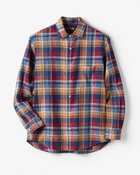 【ドゥクラッセ/DoCLASSE / MEN】のクールマックス・リネン混・涼感シャツ 長袖 ネイビー&times;レッド|ID: prp329100004433459 ipo3291000000035735230