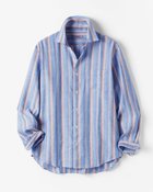 【ドゥクラッセ/DoCLASSE / MEN】のクールマックス・リネン混・涼感シャツ 長袖 ブルーミックス|ID: prp329100004433459 ipo3291000000035735260