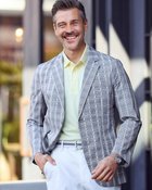 【ドゥクラッセ/DoCLASSE / MEN】のクールマックスシアサッカー風通るジャケット ネイビーチェック|ID: prp329100004433463 ipo3291000000036038158