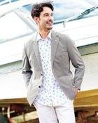 【ドゥクラッセ/DoCLASSE / MEN】のクールマックスシアサッカー風通るジャケット ネイビー&times;DKオリーブ|ID: prp329100004433463 ipo3291000000036038165