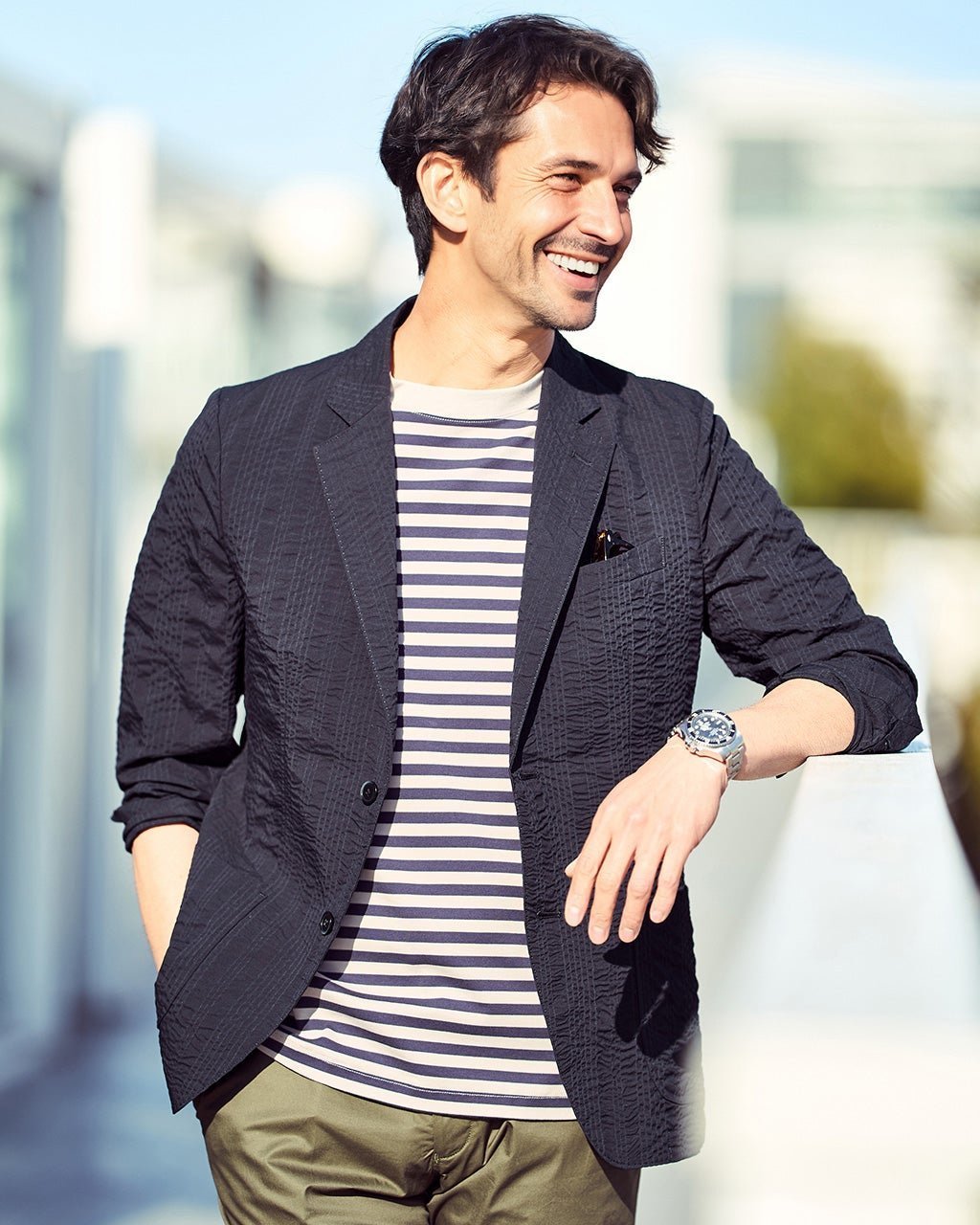 【ドゥクラッセ/DoCLASSE / MEN】のクールマックスシアサッカー風通るジャケット インテリア・キッズ・メンズ・レディースファッション・服の通販 founy(ファニー) 　ファッション　Fashion　メンズファッション　Fashion for Men　インナー　Innerwear　ジャケット　Jacket, Outerwear　パッチ　Patch, Appliqué　ベスト　Vest, Waistcoat　ポケット　Pocket, Pocket Detail　メンズ　Men's, Menswear　ダークネイビー|ID: prp329100004433463 ipo3291000000036038174