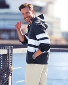 【ドゥクラッセ/DoCLASSE / MEN】のアーバンマリンパーカ 人気、トレンドファッション・服の通販 founy(ファニー) ファッション Fashion メンズファッション MEN NEW・新作・新着・新入荷 New Arrivals ショルダー Shoulder ショート Short ストレッチ Stretch ドロップ Drop パーカー Hoodie ブルゾン Blouson ボーダー Border メンズ Mens リラックス Relax thumbnail ミッドナイトブルー|ID: prp329100004433468 ipo3291000000030968144