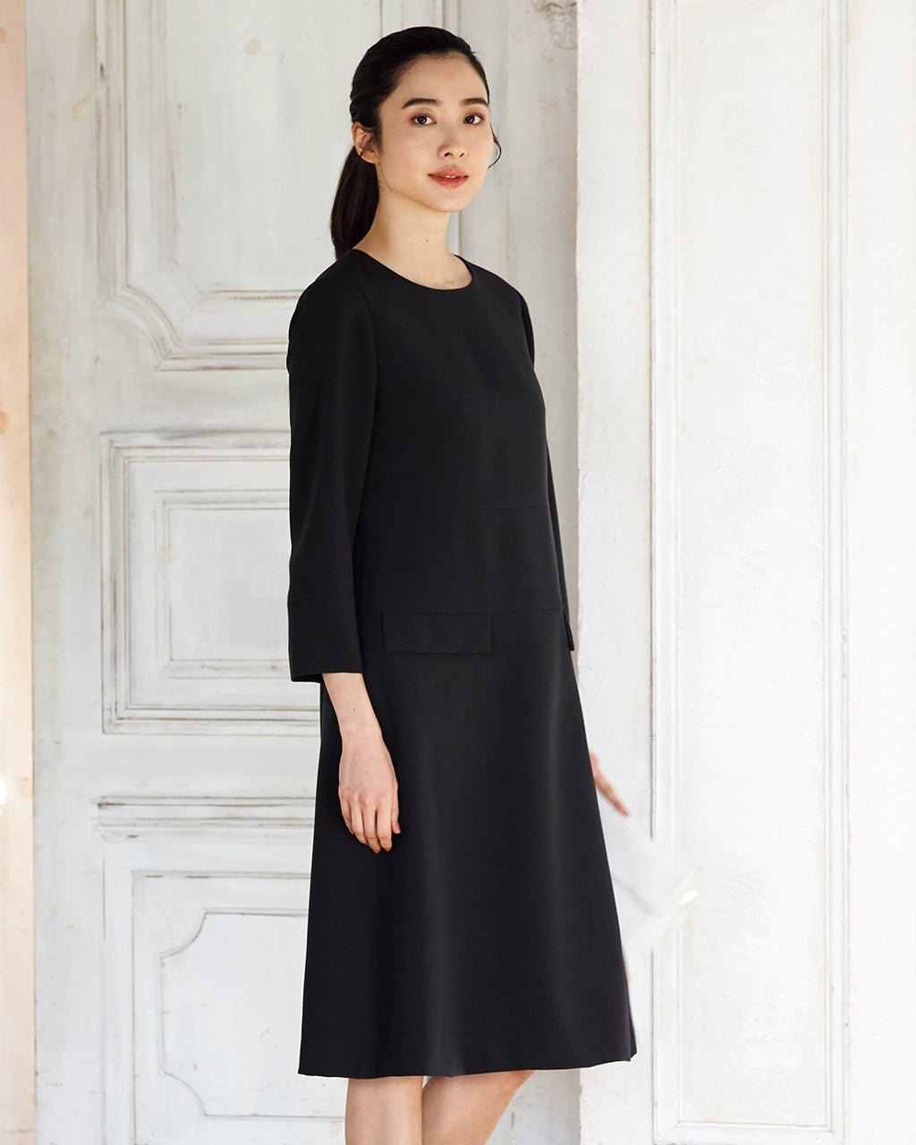 【ドゥクラッセ/DoCLASSE】の二重織ストレッチ・デザインワンピース 人気、トレンドファッション・服の通販 founy(ファニー)  ファッション Fashion レディースファッション Fashion for Women ワンピース Dresses オケージョン Occasion Wear ストレッチ Stretch, Stretchy Fabric ストレート Straight, Straight Cut スマート Smart, Elegant ポケット Pocket, Pocket Detail  other-1|ID: prp329100004441338 ipo3291000000034355609