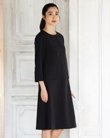 【ドゥクラッセ/DoCLASSE】の二重織ストレッチ・デザインワンピース 人気、トレンドファッション・服の通販 founy(ファニー) ファッション Fashion レディースファッション Fashion for Women ワンピース Dresses オケージョン Occasion Wear ストレッチ Stretch, Stretchy Fabric ストレート Straight, Straight Cut スマート Smart, Elegant ポケット Pocket, Pocket Detail |ID:prp329100004441338