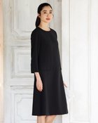 【ドゥクラッセ/DoCLASSE】の二重織ストレッチ・デザインワンピース ミッドナイトブルー|ID: prp329100004441338 ipo3291000000034585213