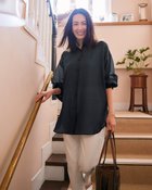 【ドゥクラッセ/DoCLASSE】の2WAYデザイン・シアーシャツブラウス ミッドナイトブルー|ID: prp329100004485520 ipo3291000000033870252