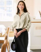 【ドゥクラッセ/DoCLASSE】の2WAYデザイン・シアーシャツブラウス ライトベージュ|ID: prp329100004485520 ipo3291000000033870253