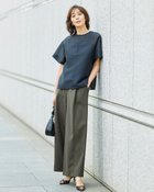 【ドゥクラッセ/DoCLASSE】のリネンタッチ・タックセミワイドパンツ68cm オリーブ|ID: prp329100004485521 ipo3291000000031619330
