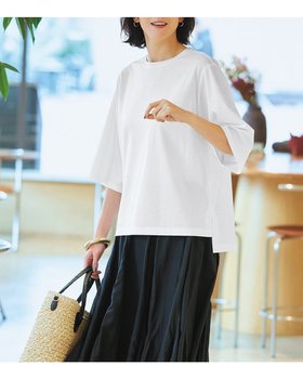 【ドゥクラッセ/DoCLASSE】のシルキーポンチ・オーバーフィットT 人気、トレンドファッション・服の通販 founy(ファニー) ファッション Fashion レディースファッション WOMEN トップス・カットソー Tops/Tshirt シャツ/ブラウス Shirts/Blouses ロング / Tシャツ T-Shirts カットソー Cut and Sewn NEW・新作・新着・新入荷 New Arrivals なめらか Smooth カットソー Cut And Sew フィット Fit 夏 Summer |ID:prp329100004485526