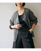 【ドゥクラッセ/DoCLASSE】のシアーラミー・ノーカラージャケット オリーブ|ID:prp329100004485529