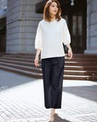【ドゥクラッセ/DoCLASSE】のリネンタッチ・タックセミワイドパンツ64cm ミッドナイトブルー|ID: prp329100004485532 ipo3291000000031619403