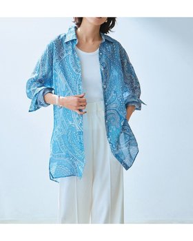 【ドゥクラッセ/DoCLASSE】のシアーラミー・ロングシャツ 人気、トレンドファッション・服の通販 founy(ファニー) ファッション Fashion レディースファッション WOMEN トップス・カットソー Tops/Tshirt シャツ/ブラウス Shirts/Blouses NEW・新作・新着・新入荷 New Arrivals チュニック Tunic ドレープ Drape ロング Long |ID:prp329100004485538