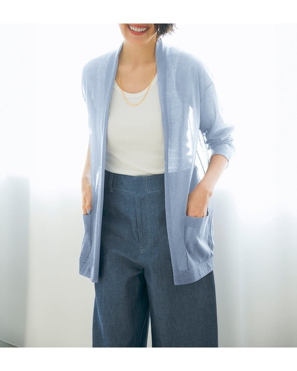 【ドゥクラッセ/DoCLASSE】のライトシアー・着流しカーディガン インテリア・キッズ・メンズ・レディースファッション・服の通販 founy(ファニー) 　ファッション　Fashion　レディースファッション　WOMEN　トップス・カットソー　Tops/Tshirt　カーディガン　Cardigans　NEW・新作・新着・新入荷　New Arrivals　カーディガン　Cardigan　ポケット　Pocket　ペールブルー|ID: prp329100004485542 ipo3291000000031619453