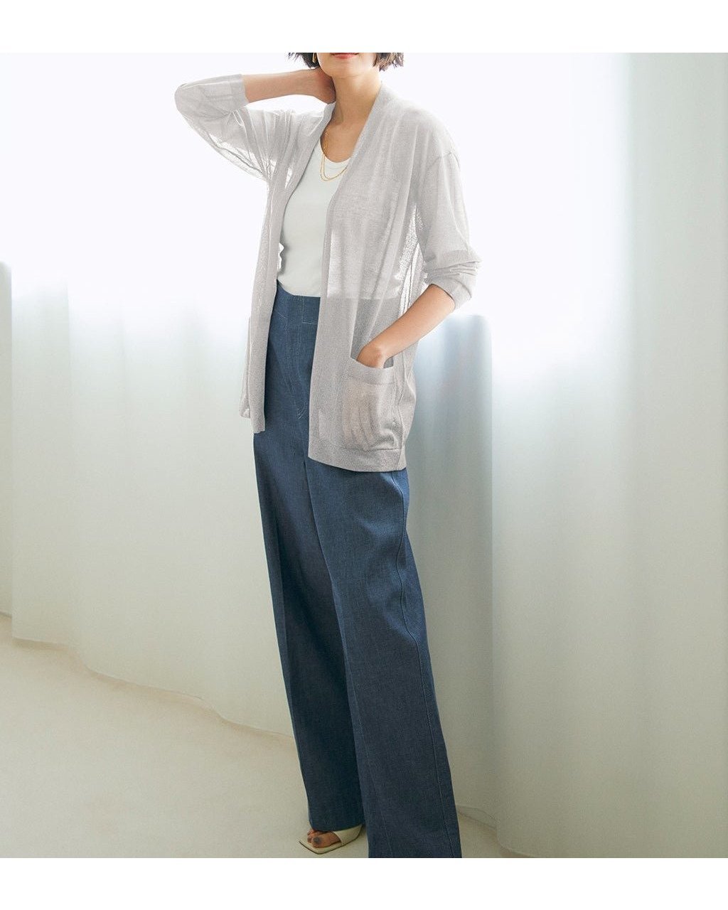 【ドゥクラッセ/DoCLASSE】のライトシアー・着流しカーディガン インテリア・キッズ・メンズ・レディースファッション・服の通販 founy(ファニー) 　ファッション　Fashion　レディースファッション　WOMEN　トップス・カットソー　Tops/Tshirt　カーディガン　Cardigans　NEW・新作・新着・新入荷　New Arrivals　カーディガン　Cardigan　ポケット　Pocket　シルバー|ID: prp329100004485542 ipo3291000000031619467