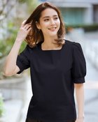 【ドゥクラッセ/DoCLASSE】のスクエアネック・パフ袖/スーピマ・ドゥクラッセTシャツ ミッドナイトブルー|ID:prp329100004485547