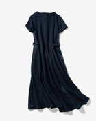 【ドゥクラッセ/DoCLASSE】の異素材コンビ・アシンメトリーワンピース ミッドナイトブルー|ID:prp329100004485548
