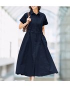 【ドゥクラッセ/DoCLASSE】のコットン混ブロード・ギャザーシャツワンピ 人気、トレンドファッション・服の通販 founy(ファニー) ファッション Fashion レディースファッション WOMEN ワンピース Dress シャツワンピース Shirt Dresses NEW・新作・新着・新入荷 New Arrivals ギャザー Gather フレア Flare thumbnail ミッドナイトブルー|ID: prp329100004485558 ipo3291000000031619572