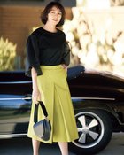 【ドゥクラッセ/DoCLASSE】のドライタッチ・スカートライクパンツ イエローグリーン|ID: prp329100004485565 ipo3291000000031619600