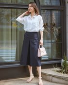 【ドゥクラッセ/DoCLASSE】のドライタッチ・スカートライクパンツ ミッドナイトブルー|ID: prp329100004485565 ipo3291000000031619602
