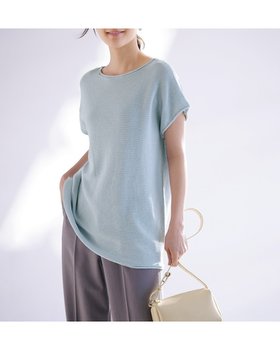 【ドゥクラッセ/DoCLASSE】の和紙ブレンド・フレンチ袖ロングニット 人気、トレンドファッション・服の通販 founy(ファニー) ファッション Fashion レディースファッション WOMEN トップス・カットソー Tops/Tshirt ニット Knit Tops NEW・新作・新着・新入荷 New Arrivals スリーブ Sleeve チュニック Tunic フレンチ French ミックス Mix ロング Long |ID:prp329100004485568