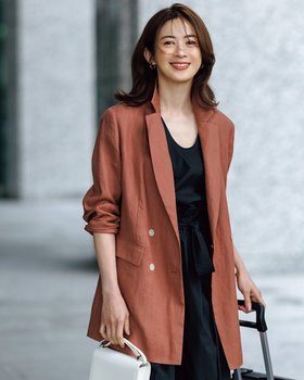 【ドゥクラッセ/DoCLASSE】の14番フレンチリネン・ダブルテーラードジャケット 人気、トレンドファッション・服の通販 founy(ファニー) ファッション Fashion レディースファッション WOMEN アウター Coat Outerwear ジャケット Jackets テーラードジャケット Tailored Jackets カッティング Cutting ジャケット Jacket スマート Smart テーラード Tailored パターン Pattern フランス France フレンチ French リネン Linen 夏 Summer |ID:prp329100004485573