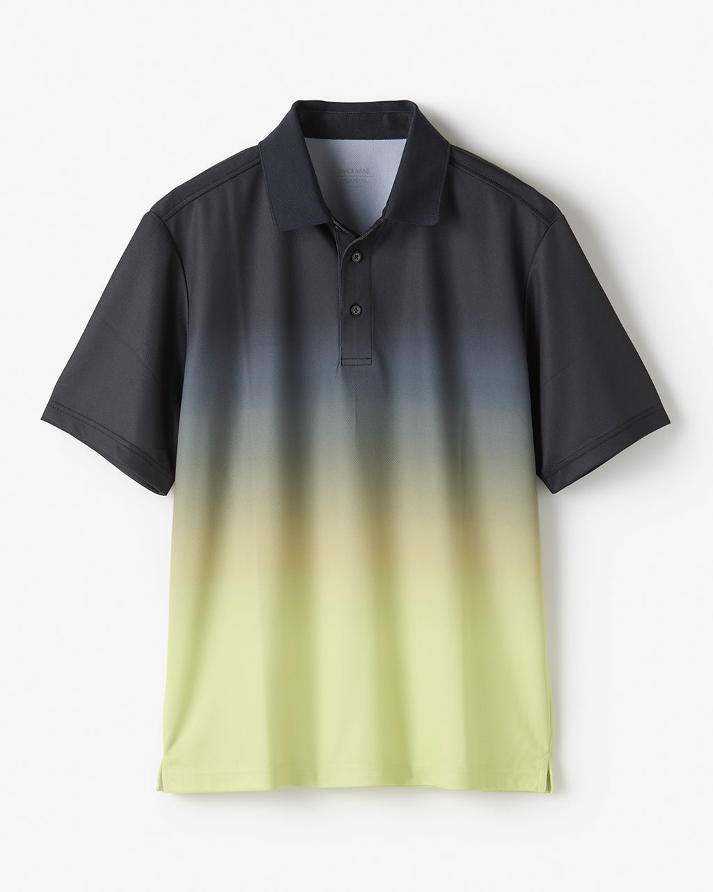 【ドゥクラッセ/DoCLASSE / MEN】の吸汗速乾UVカット台衿ゴルフポロ 半袖 インテリア・キッズ・メンズ・レディースファッション・服の通販 founy(ファニー) 　ファッション　Fashion　メンズファッション　MEN　トップス・カットソー　Tops/Tshirt/Men　シャツ　Shirts　ポロシャツ　Polo Shirts　なめらか　Smooth　ゴルフ　Golf　ジャケット　Jacket　ジャージ　Jersey　スリット　Slit　フラット　Flat　プリント　Print　メンズ　Mens　半袖　Short Sleeve　グラデーション|ID: prp329100004485594 ipo3291000000031619786