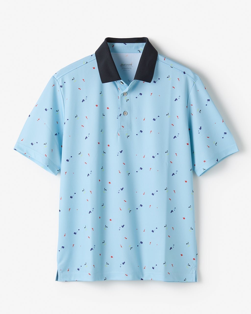 【ドゥクラッセ/DoCLASSE / MEN】の吸汗速乾UVカット台衿ゴルフポロ 半袖 人気、トレンドファッション・服の通販 founy(ファニー) 　ファッション　Fashion　メンズファッション　MEN　トップス・カットソー　Tops/Tshirt/Men　シャツ　Shirts　ポロシャツ　Polo Shirts　なめらか　Smooth　ゴルフ　Golf　ジャケット　Jacket　ジャージ　Jersey　スリット　Slit　フラット　Flat　プリント　Print　メンズ　Mens　半袖　Short Sleeve　 other-1|ID: prp329100004485594 ipo3291000000032064068