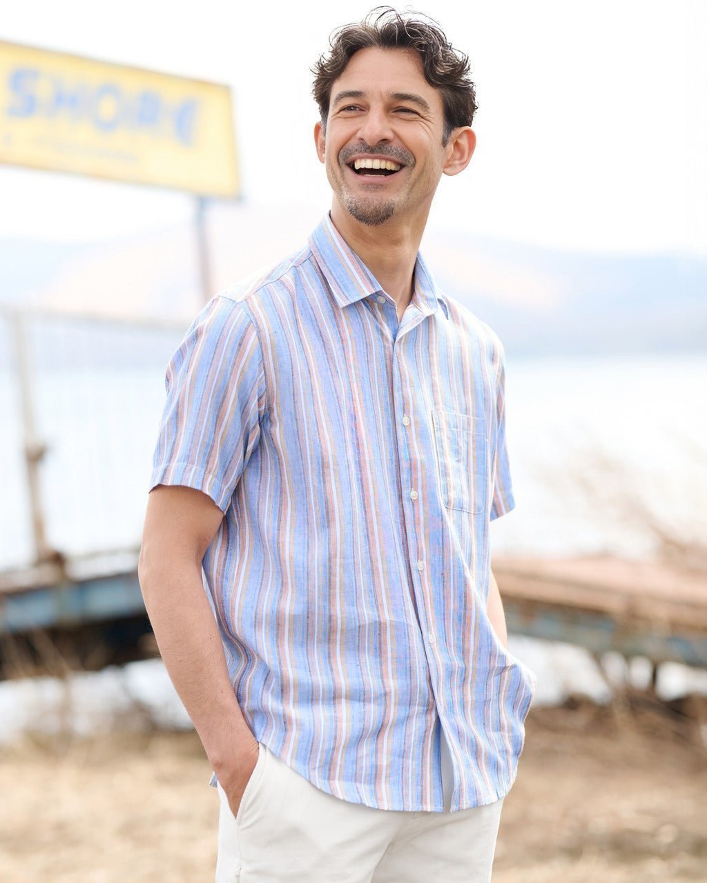 【ドゥクラッセ/DoCLASSE / MEN】のクールマックス・リネン混・涼感シャツ 人気、トレンドファッション・服の通販 founy(ファニー) 　ファッション　Fashion　メンズファッション　Fashion for Men　クール　Cool, Chic　フィット　Fit, Slim Fit　フレンチ　French, French Style　フロント　Front, Front Design　メンズ　Men's, Menswear　ヨーク　Yoke, Yoke Design　リネン　Linen, Linen Fabric　半袖　Short Sleeve, Half Sleeve　 other-1|ID: prp329100004485610 ipo3291000000033112815