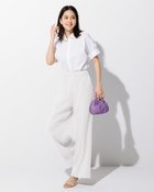 【ドゥクラッセ/DoCLASSE】の麻調スラブストレッチ・バギーワイド/75cm ホワイト|ID: prp329100004487222 ipo3291000000031633995