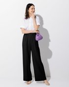【ドゥクラッセ/DoCLASSE】の麻調スラブストレッチ・バギーワイド/75cm ブラック|ID: prp329100004487222 ipo3291000000031633996