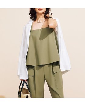 【ドゥクラッセ/DoCLASSE】のコットンダブルクロス・フレアビスチェ 人気、トレンドファッション・服の通販 founy(ファニー) ファッション Fashion レディースファッション WOMEN ワンピース Dress カーゴパンツ Cargo Pants ジャケット Jacket セットアップ Set Up タンク Tank ダブル Double ビスチェ Bustier エレガント 上品 Elegant 夏 Summer |ID:prp329100004487231