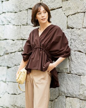 【ドゥクラッセ/DoCLASSE】のリヨセルコットン・ギャザードルマンブラウス 人気、トレンドファッション・服の通販 founy(ファニー) ファッション Fashion レディースファッション WOMEN トップス・カットソー Tops/Tshirt シャツ/ブラウス Shirts/Blouses ギャザー Gather ドレープ Drape ラグジュアリー Luxury 夏 Summer |ID:prp329100004487234