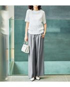 【ドゥクラッセ/DoCLASSE】のヘザーストレッチ・2タックワイドパンツ グレー|ID:prp329100004487236