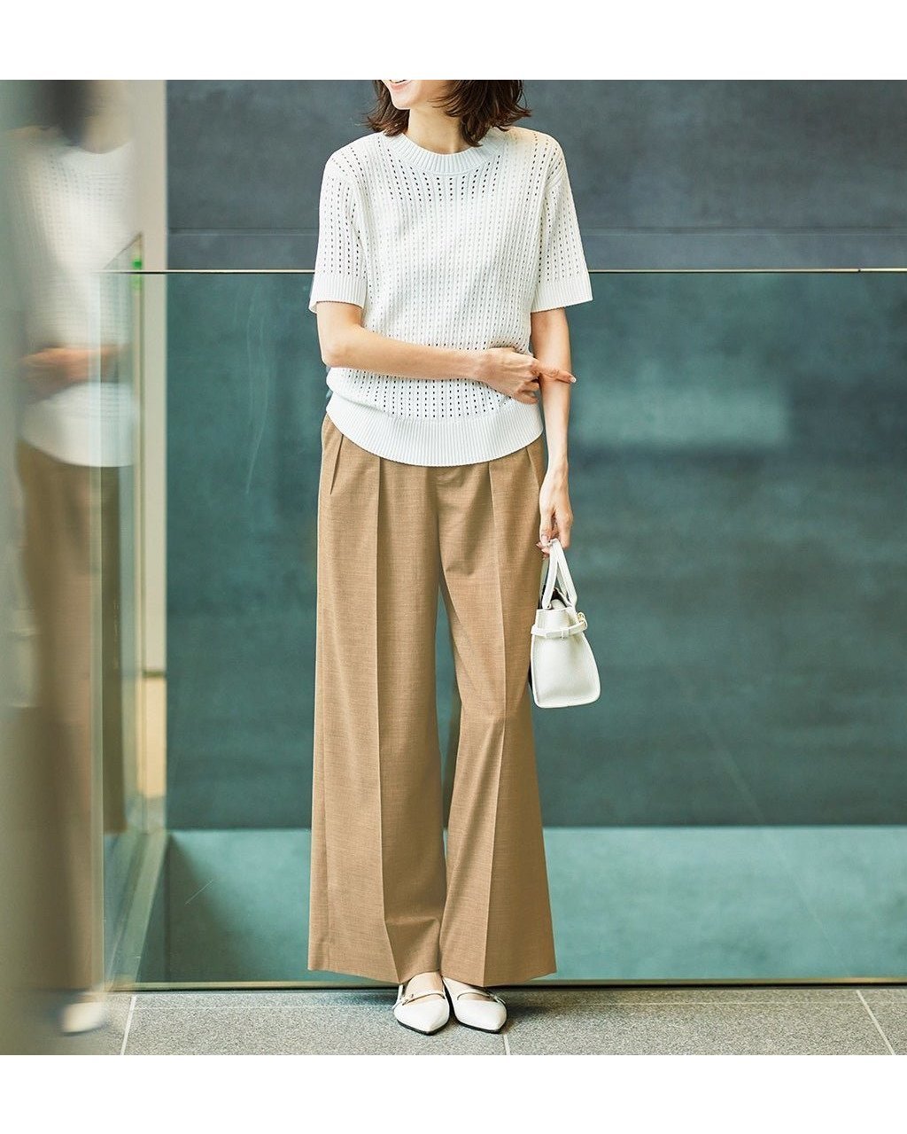 【ドゥクラッセ/DoCLASSE】のヘザーストレッチ・2タックワイドパンツ インテリア・キッズ・メンズ・レディースファッション・服の通販 founy(ファニー) 　ファッション　Fashion　レディースファッション　WOMEN　パンツ　Pants　ストレッチ　Stretch　スマート　Smart　夏　Summer　ベージュ|ID: prp329100004487236 ipo3291000000031634053