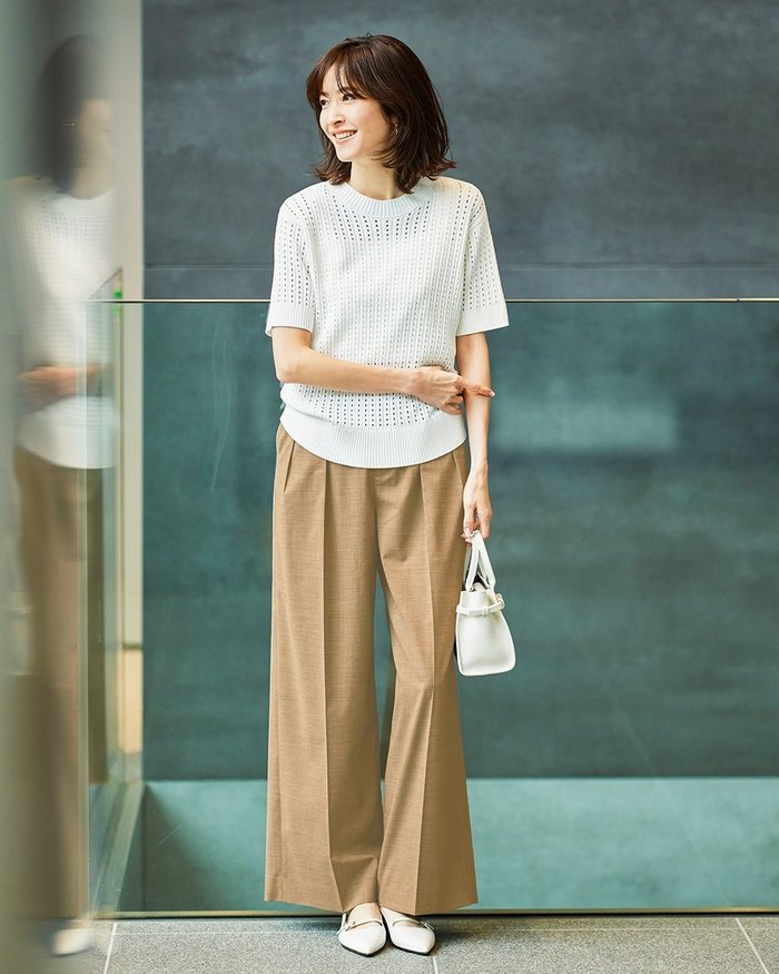 【ドゥクラッセ/DoCLASSE】のヘザーストレッチ・2タックワイドパンツ インテリア・キッズ・メンズ・レディースファッション・服の通販 founy(ファニー) https://founy.com/ ファッション Fashion レディースファッション Fashion for Women パンツ Pants & Trousers ストレッチ Stretch, Stretchy Fabric スマート Smart, Elegant 夏 Summer |ID: prp329100004487236 ipo3291000000033578372