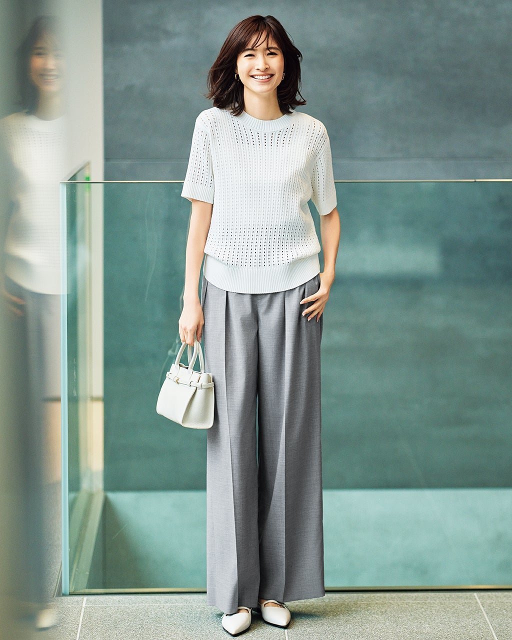 【ドゥクラッセ/DoCLASSE】のヘザーストレッチ・2タックワイドパンツ インテリア・キッズ・メンズ・レディースファッション・服の通販 founy(ファニー) 　ファッション　Fashion　レディースファッション　Fashion for Women　パンツ　Pants & Trousers　ストレッチ　Stretch, Stretchy Fabric　スマート　Smart, Elegant　夏　Summer　グレー|ID: prp329100004487236 ipo3291000000035894389