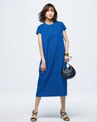 【ドゥクラッセ/DoCLASSE】の小紋柄ジャカード・サックワンピース ブルー|ID:prp329100004487245