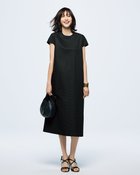 【ドゥクラッセ/DoCLASSE】の小紋柄ジャカード・サックワンピース ブラック|ID:prp329100004487245