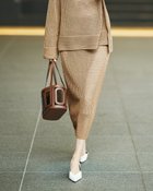 【ドゥクラッセ/DoCLASSE】のラメ糸メッシュニット・ストレートスカート ベージュ|ID: prp329100004487254 ipo3291000000031634117