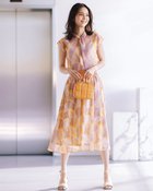 【ドゥクラッセ/DoCLASSE】のシフォンジョーゼット・抽象柄スカート オレンジパターン|ID: prp329100004487260 ipo3291000000031634125