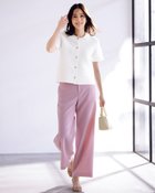 【ドゥクラッセ/DoCLASSE】の畦編み・衿付きカーデジャケット ホワイト|ID: prp329100004487266 ipo3291000000031634133