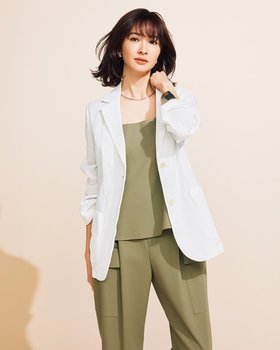 【ドゥクラッセ/DoCLASSE】 からみ織りコットン・シングルテーラード人気、トレンドファッション・服の通販 founy(ファニー) ファッション Fashion レディースファッション Fashion for Women アウター Coat / Outerwear Collection レディースジャケット・軽アウター Jackets ショルダー Shoulder, Shoulder Strap シンプル Simple, Minimal ジャケット Jacket, Outerwear ボックス Boxy, Box Shape メッシュ Mesh, Net Fabric |ID:prp329100004487303