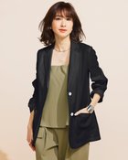 【ドゥクラッセ/DoCLASSE】のからみ織りコットン・シングルテーラード ブラック|ID: prp329100004487303 ipo3291000000033542875