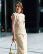 【ドゥクラッセ/DoCLASSE】のフラワージャカード・ノースリーブブラウス ベージュ|ID: prp329100004487305 ipo3291000000033592307