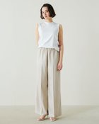 【ドゥクラッセ/DoCLASSE】のシルキーツイル・ギャザーワイドパンツ/71cm グレーベージュ|ID: prp329100004487318 ipo3291000000031634251