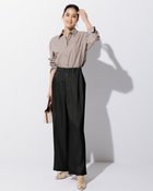 【ドゥクラッセ/DoCLASSE】のシルキーツイル・ギャザーワイドパンツ/71cm ブラック|ID: prp329100004487318 ipo3291000000031634253