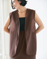 【ドゥクラッセ/DoCLASSE】のオクタシアークロス・羽織りジレ 人気、トレンドファッション・服の通販 founy(ファニー) ファッション Fashion レディースファッション WOMEN アウター Coat Outerwear ジャケット Jackets エレガント 上品 Elegant シアー Sheer シルク Silk ジャケット Jacket フォルム Form ベスト Vest 吸水 Water Absorption 夏 Summer |ID:prp329100004493604